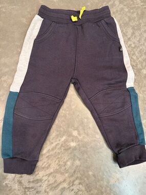 deux par deux Little Boy “Surf In Silver Sand Colour Block Joggers”